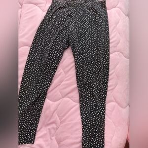 Small Polka Dot Knit Capri Length Leggings